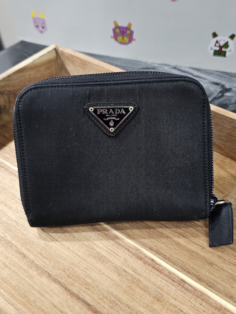Vintage Prada Tessuto Nylon Compact Zip Around Wallet - MSRP $825